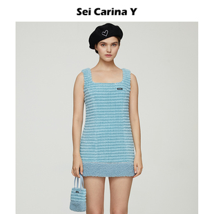 Sei Y月亮绒方格吊带裙英伦风连衣裙小众高级显瘦短裙 Carina