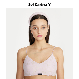 短款 Sei 外穿新款 Y金丝纹理吊带上衣女夏季 美背内搭背心 Carina