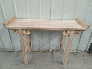 仿古简约实木玄关柜老榆木条案条几玄关桌供桌供台佛台半成品白茬