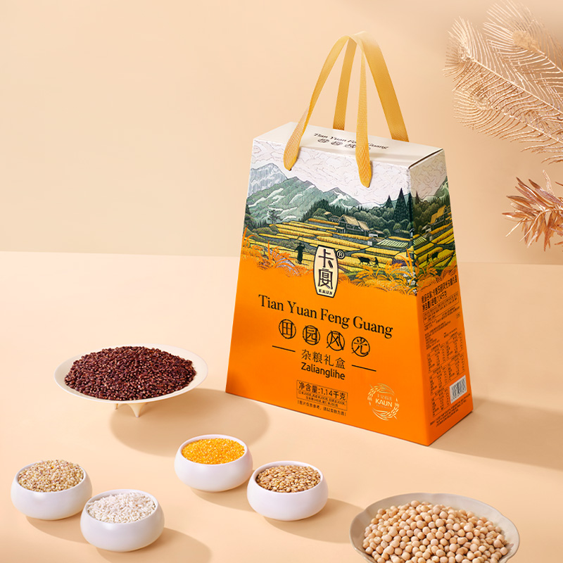 卡宴田园风光杂粮礼盒1140g粥料公司节日团购送礼员工福利