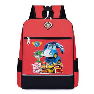 变形警车珀利卡通书包大号poli高品质儿童包A4尺寸小学生双肩包
