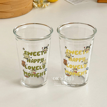 可爱玻璃杯高硼硅耐热加厚大容量家用喝水杯子耐高温水杯咖啡杯