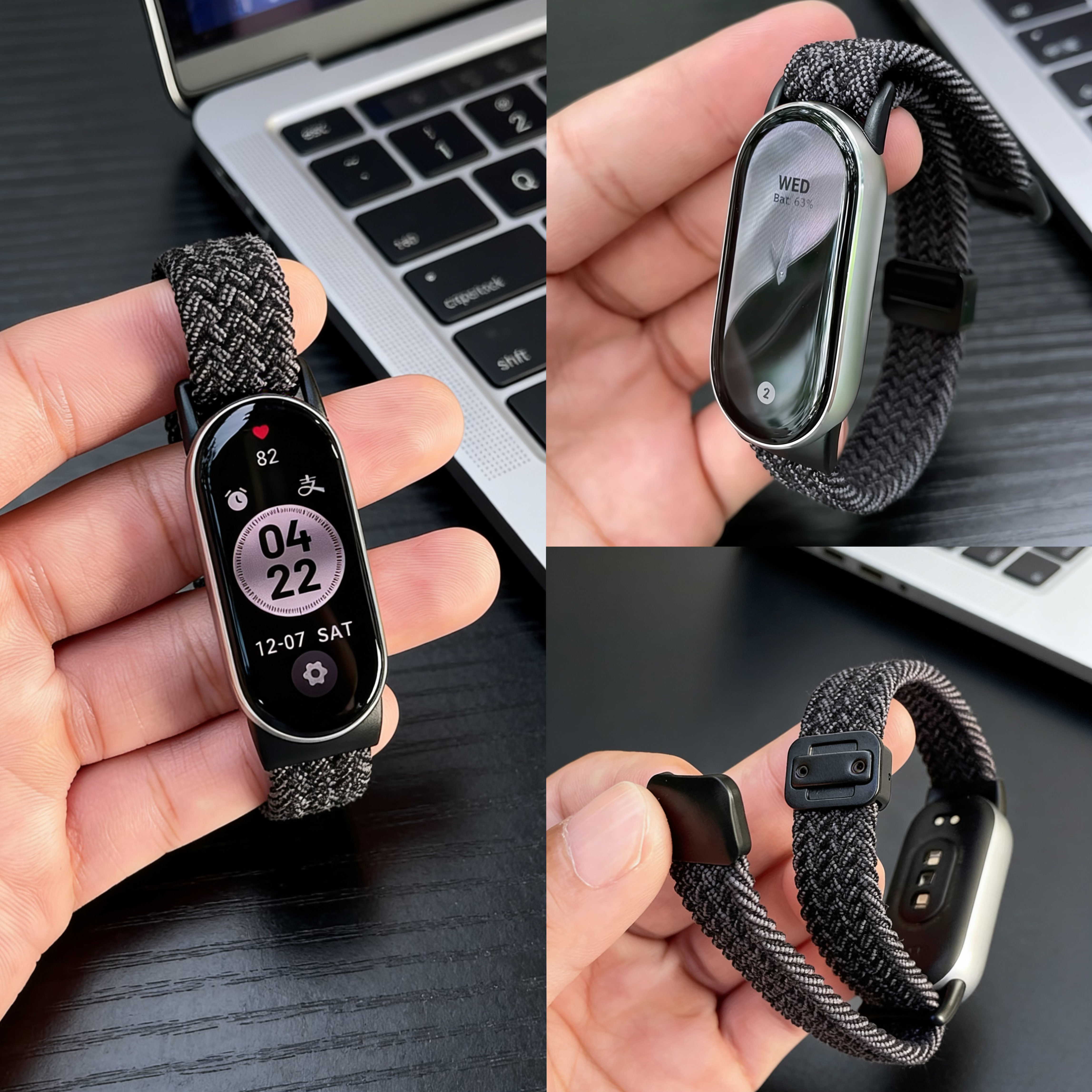 适用小米手环10表带9手表腕带8nfc运动磁吸NFC编织男女替换带尼龙