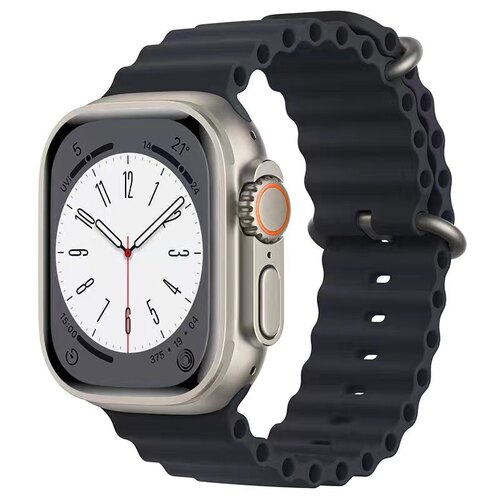 适用华强北iwatchs11电话手表cd12max表带野径回环ultra海洋硅胶
