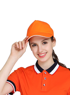 服务员餐厅风diy广告帽定制男女