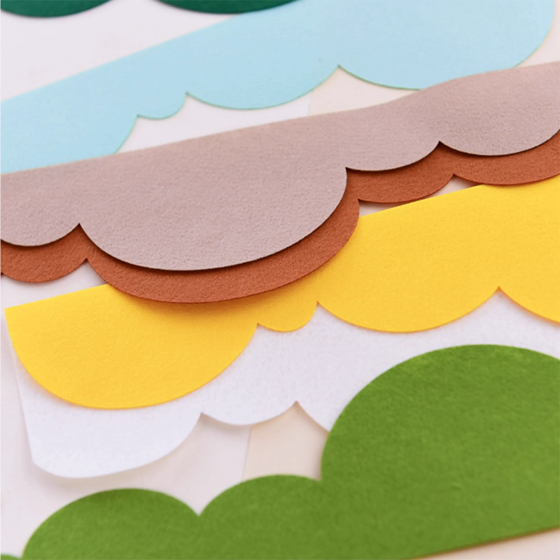 幼儿园莫兰迪主题墙环创边框装饰条墙面材料墙贴不织布黑板报花边