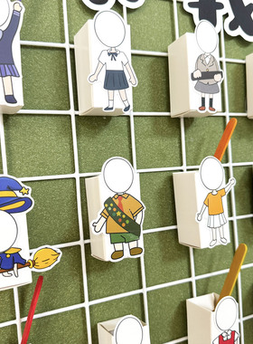 幼儿园绿色小班签到台环创卡通贴纸装饰材料区域挂牌进区牌喝水区