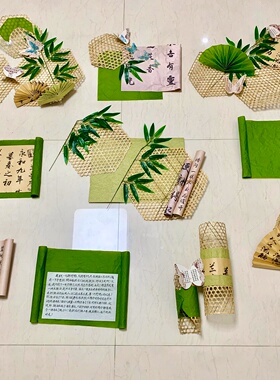 幼儿园绿色系中国风主题墙环创布置半成品材料教室班级文化墙装饰