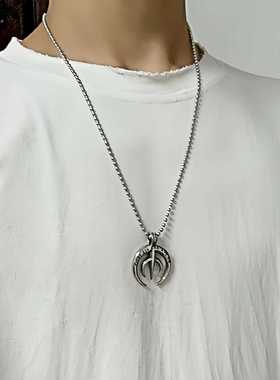 复古鱼叉吊坠项链ins风潮