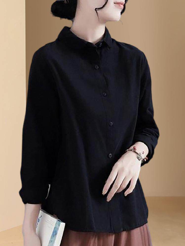 여성용 상의 셔츠 봄 셔츠 봄 셔츠 유럽 쉬폰 2024 신형 쉬폰 반팔 봄 가을 수출