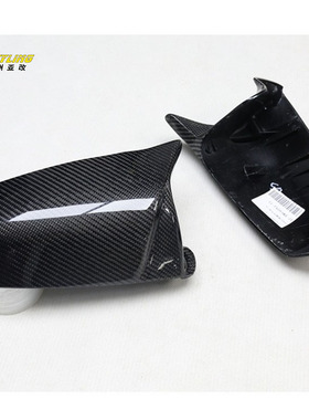 适用于宝马567 F12F13 F01F02 E60后期碳纤维后视镜壳牛角镜壳 罩