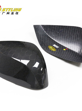 亚马逊美站爆款适用于英菲Q50 Q60 QX30干式碳纤维贴片后视镜壳罩