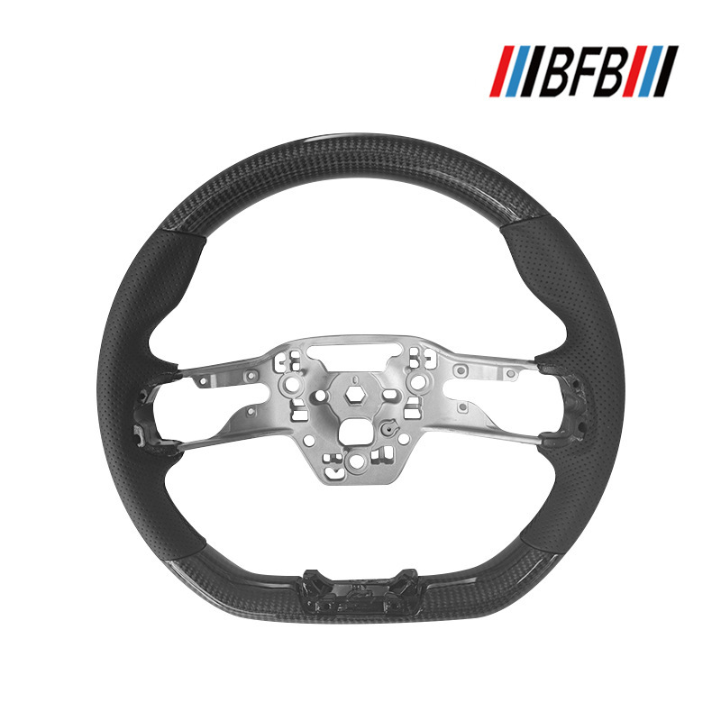 适用24-26款福特野马碳纤维方向盘改装 Mutang碳纤维运动款方向盘