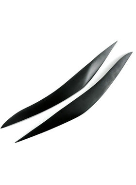 适用于宝马F10 F18 5系 520525535liL黑色树脂灯眉眼眉大灯装饰条