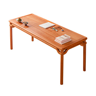 缅甸花梨木干泡茶台明式圆包圆茶桌红木家具大果紫檀画案刺猬紫檀