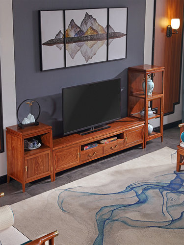 红木电视柜承宝轩刺猬紫檀