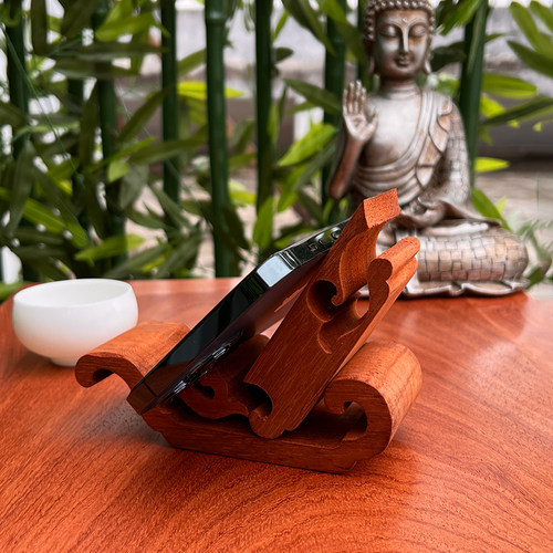 手机支架承宝轩红花梨