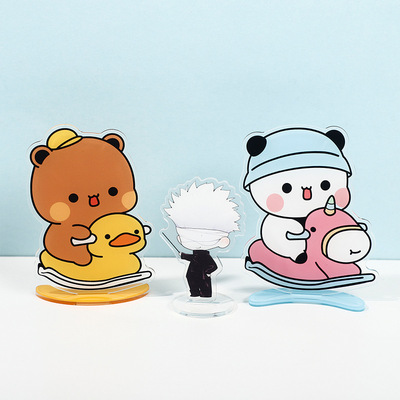 抖音爆款熊猫一二和布布摇摇乐摆件卡通呆萌可爱礼物桌面解压