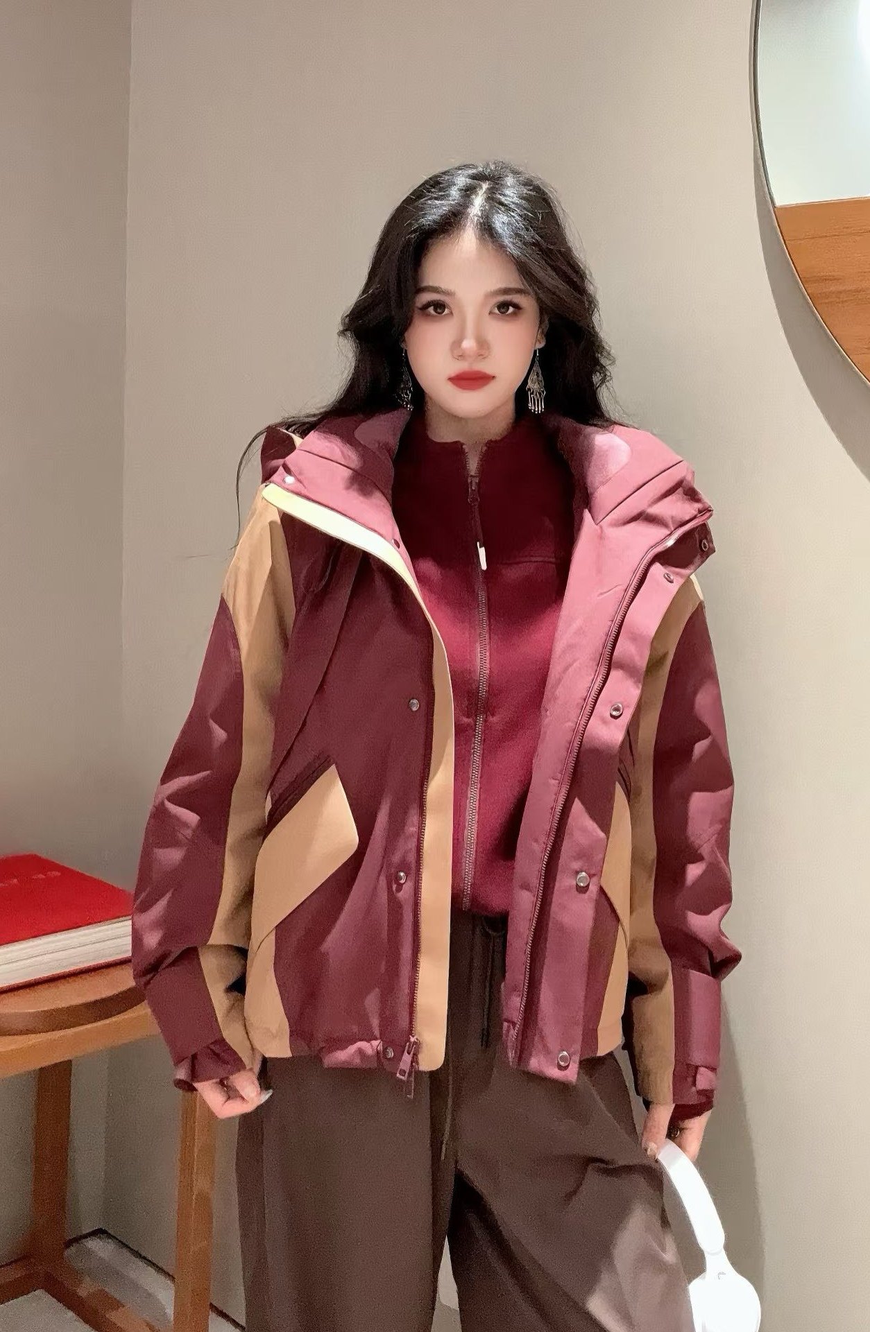 【国标90绒包检测高端三防面料】雅家同款90绒户外羽绒服