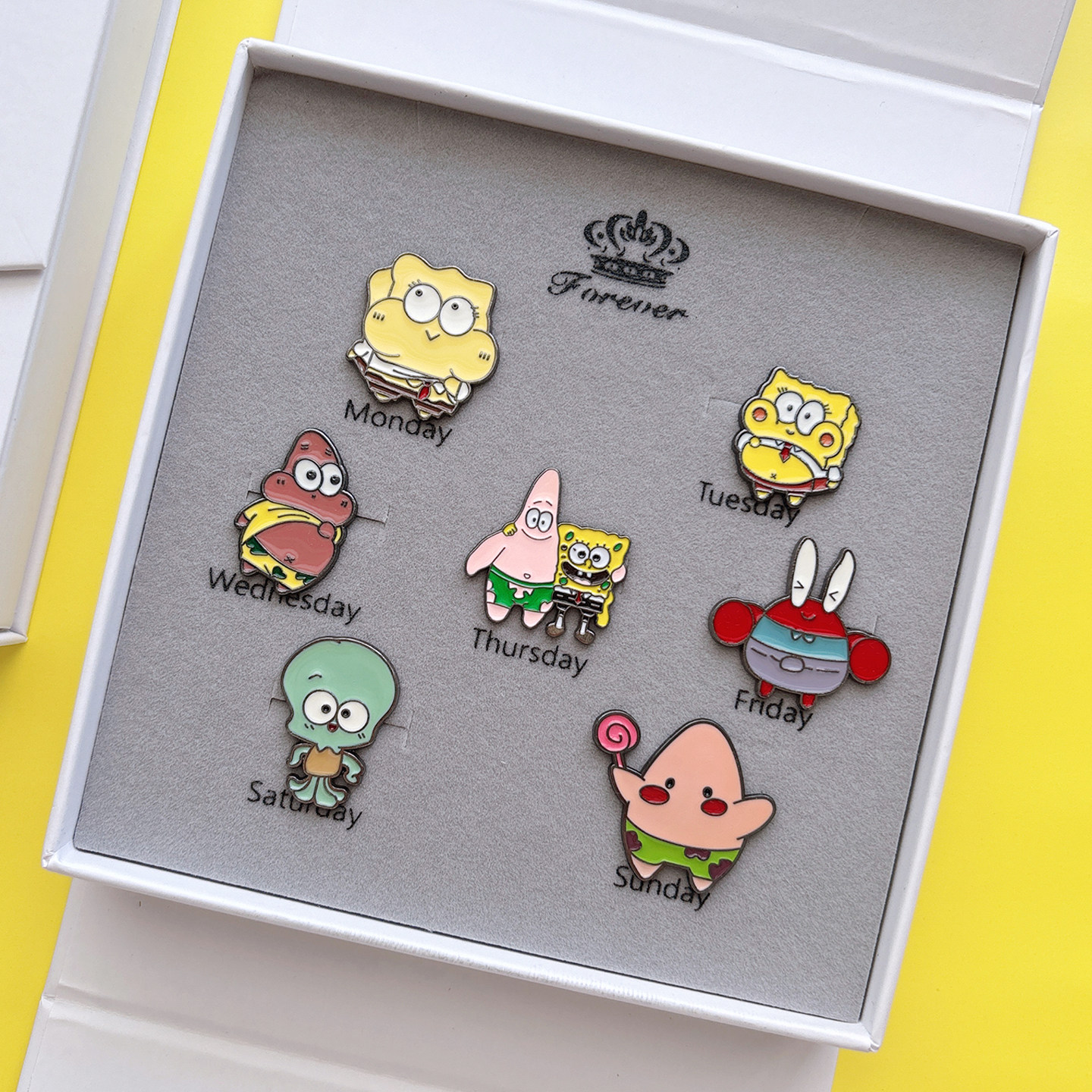 海绵宝宝派大星周边章鱼哥蟹老板系列胸针徽章摆件手办小生日礼物,节庆用品/礼品,创意礼盒/礼品套组,淘宝优惠券,粉丝福利购,淘宝优惠卷