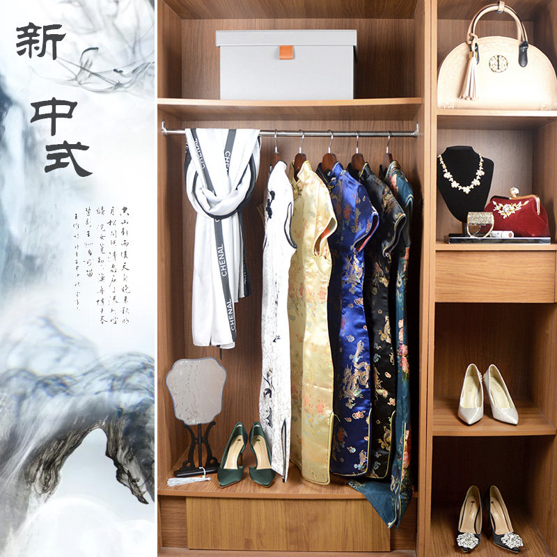 新中式样板房衣帽间服饰旗袍饰品摆件主卧衣柜装饰收纳盒拍摄道具