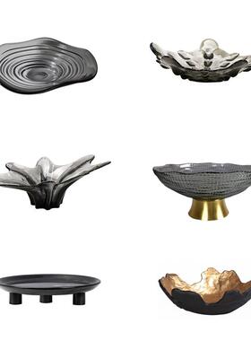 样板间客厅茶几电视柜果盘装饰品