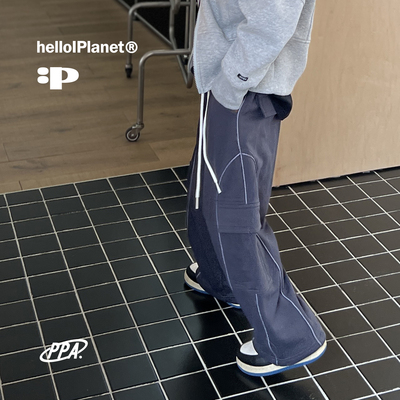 拼接分割宽松百搭儿童时尚卫衣裤