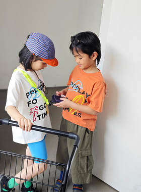 ppapa儿童短袖T恤夏季中大童纯棉透气排汗夏装男童衣潮 913697