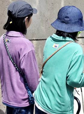 ppapa秋季毛巾棉感软糯宽松大小童长袖休闲绒衫百搭POLO衫1013119