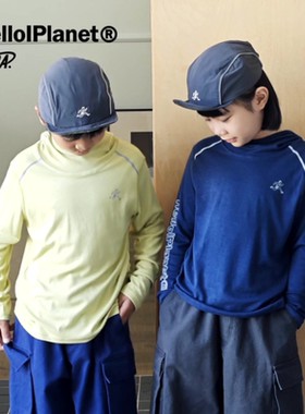 现ppapa 儿童三色3m反光印花弹力连帽T恤柔软亲肤休闲长袖1013123