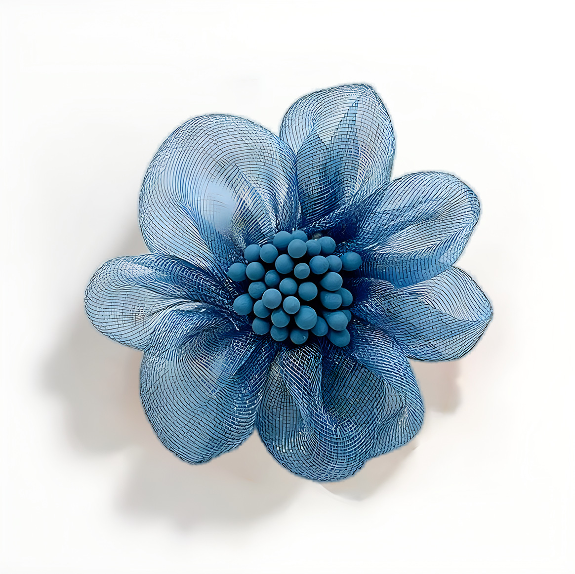创意蓝色绢纱花饰品时尚