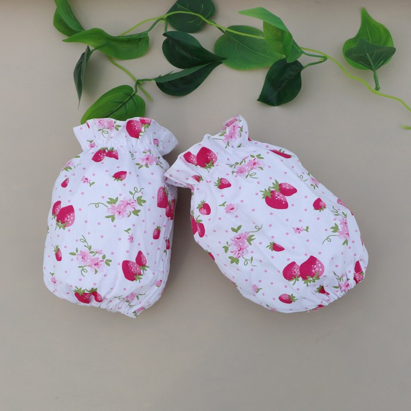 小清新夏季纯棉袖套全棉女成人工作办公日用防污套袖短款护袖