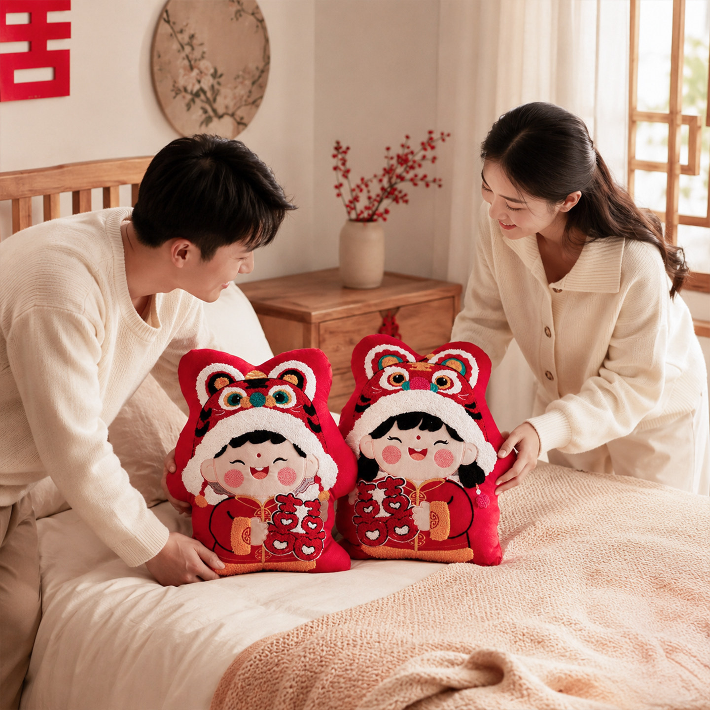 结婚礼物婚房压床娃娃情侣公仔