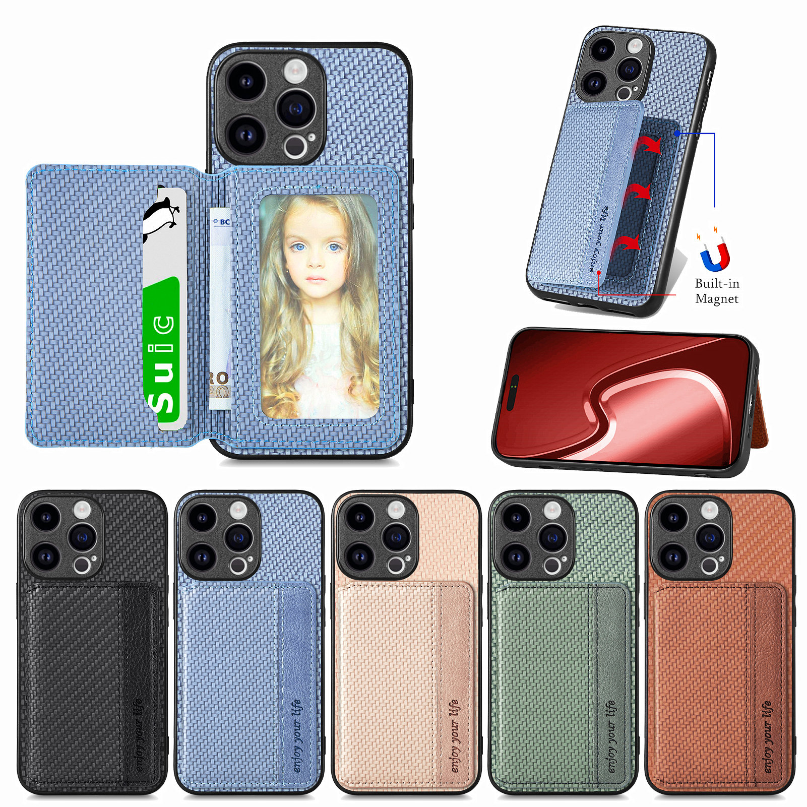 苹果16手机壳适用苹果14pro卡包手机壳15plus带卡槽13promax支架12新款iphone11防摔保护套13pro高级感XR插卡