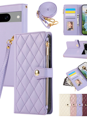 谷歌9斜挎零钱包适用于谷歌pixel8手机壳pixel8pro带挂绳7a插卡Googlepixel7pro卡包防摔6a高级感支架外壳