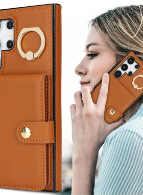 S25卡包手机壳适用三星A55/A54手机壳s22/s23+简约s23ultra可插卡s23FE/s24ultra防摔s22ultra保护套note20U