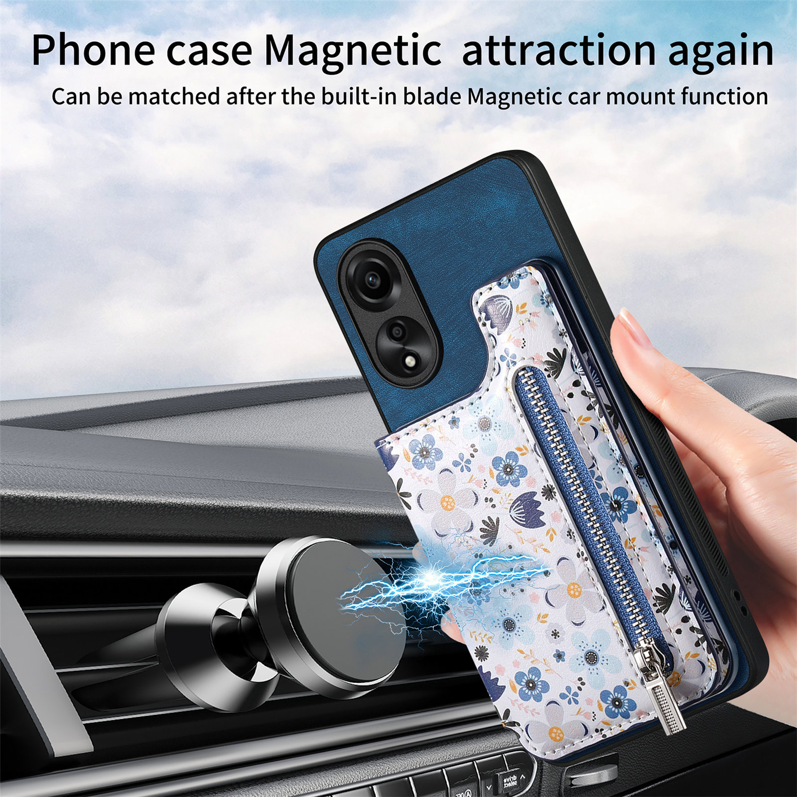 零钱包一体适用opporeno10手机壳插卡OPPOreno9卡槽reno11钱包可放卡realmeGT5卡套带支架oppo X7u卡包新款