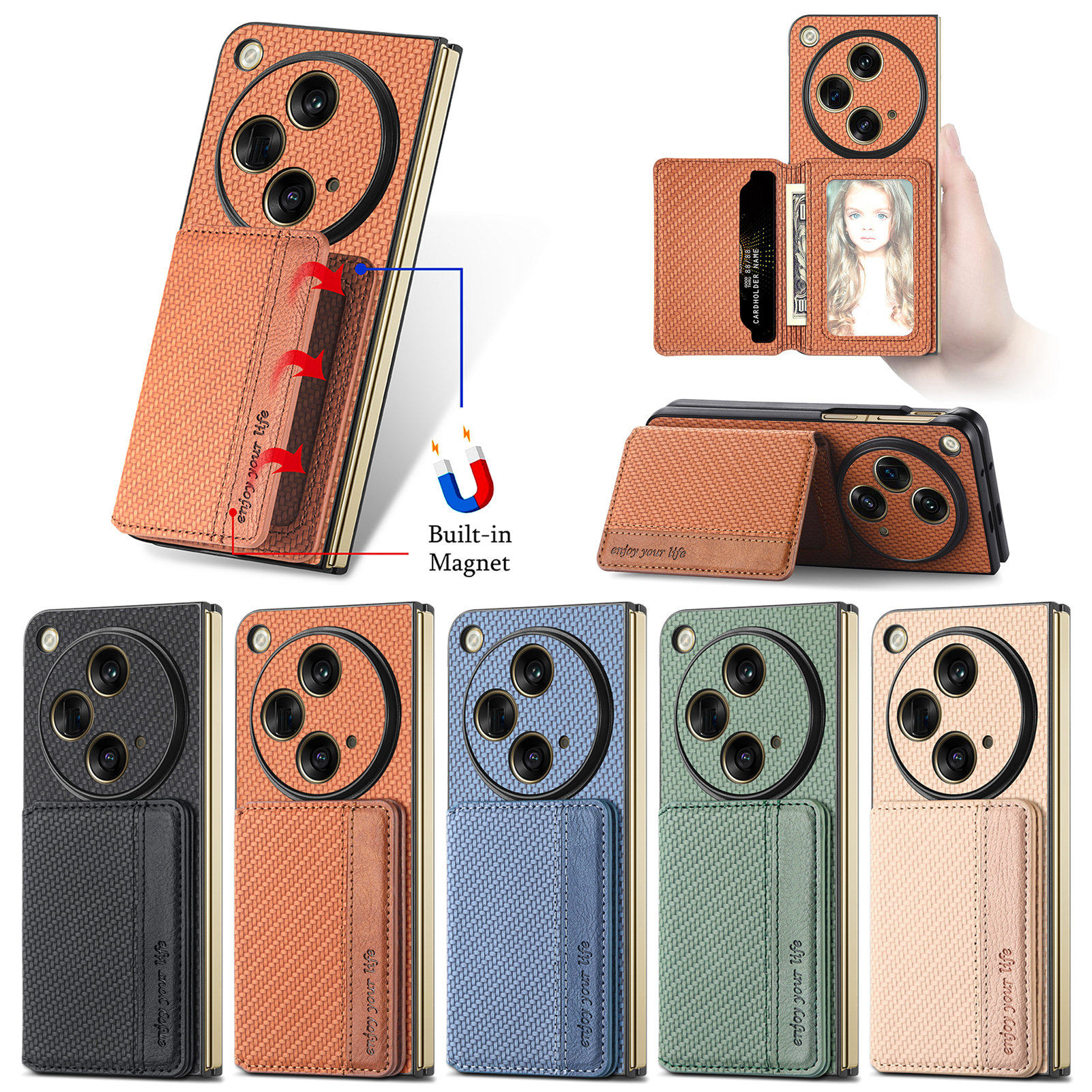 卡包放卡适用oppo find n3手机壳卡套findn3折叠屏