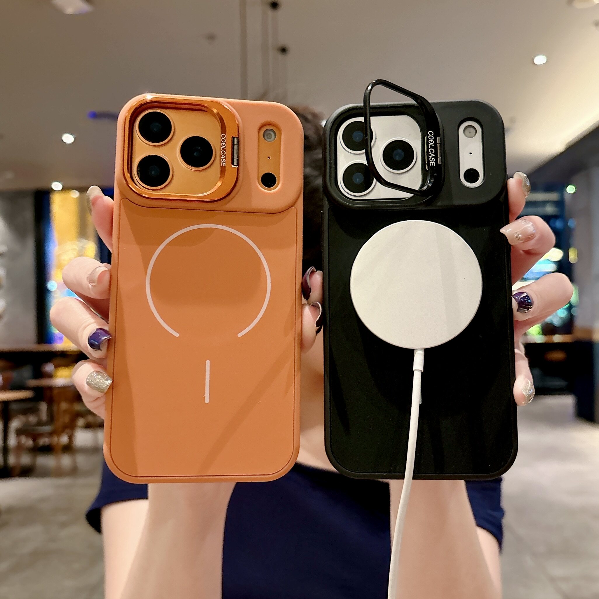 镜头支架壳适用iPhone17promax手机壳磁吸Magsafe苹果14有机硅胶15pro耐脏防滑13女款12/11全包防摔16plus男