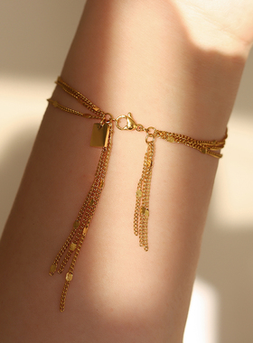 三层流苏波光粼粼手链国风仙女