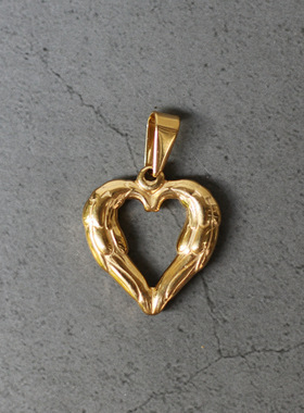 复古欧美钛钢镀18K金十字项链坠