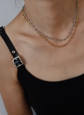 百搭项链欧美INS风车花锁骨短链