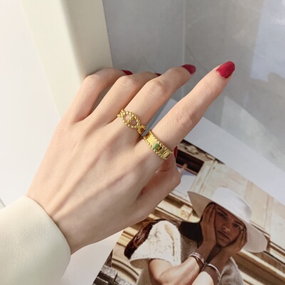 时尚简约钛钢开口戒指