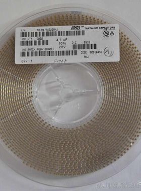 贴片钽电容477C 470UF 16V E型7343H 2917 AVX黄色 极性胆电容