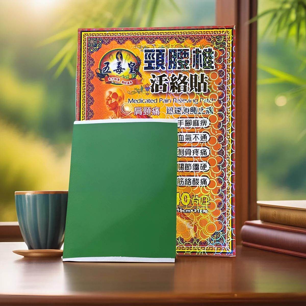 香港直邮五毒皇颈腰椎活络贴肩周刺骨肌肉手脚舒筋活络