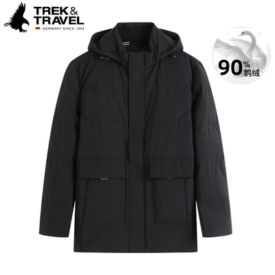 TREKTRAVEL德国飞鹰拆卸帽羽绒服