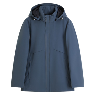 【可脱卸帽】TREKTRAVEL德国飞鹰连帽羽绒服男休闲外套L920343M2