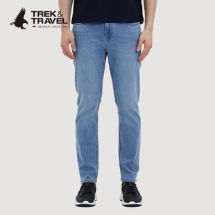 男式 春季 新款 休闲裤 TREKTRAVEL德国飞鹰牛仔裤 时尚 子长裤 含亚麻