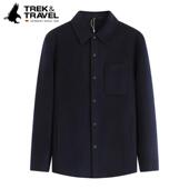 绵羊毛夹克外套 新款 骆驼绒 TREKTRAVEL德国飞鹰翻领派克服男秋季