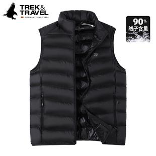 [90鸭绒]TREKTRAVEL德国飞鹰羽绒马甲男2025新款冬季羽绒背心男款